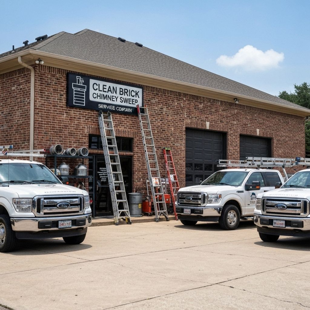 Clean Brick Chimney Sweep office and service shop in Houston, TX